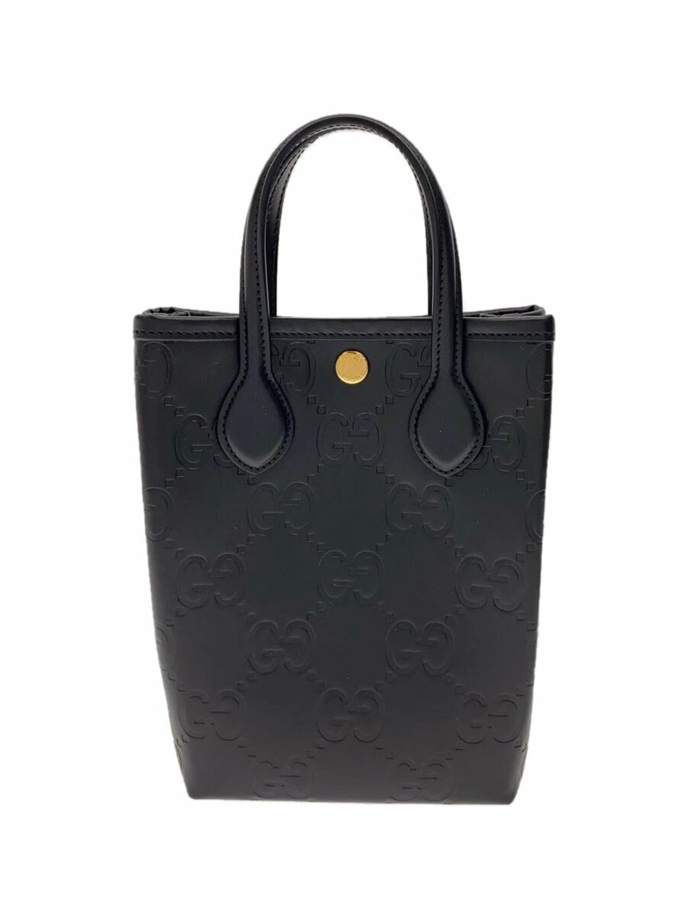 Gucci GG Super Bag Strap Leather Black